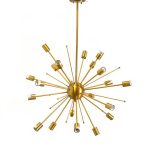 Edisonna II (38"D) Gold Sputnik Twenty Bulb Chandelier