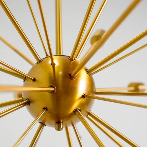 Edisonna II 38D Gold Sputnik Twenty Bulb Chandelier 2