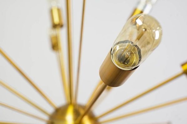 Edisonna II 38D Gold Sputnik Twenty Bulb Chandelier 3