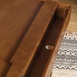 Edward Walnut Mid-Century Modern Charging Desk with Drawers 10 Edward Walnut Mid-Century Modern Charging Desk with Drawers