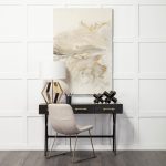 Edwards (26"H) Gold Metal Base w/ Cream Fabric Shade Table Lamp