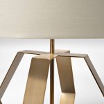Edwards (26"H) Gold Metal Base w/ Cream Fabric Shade Table Lamp