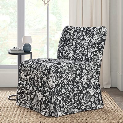 Edwin Black Washable Slipcover Dining Slipper Chair