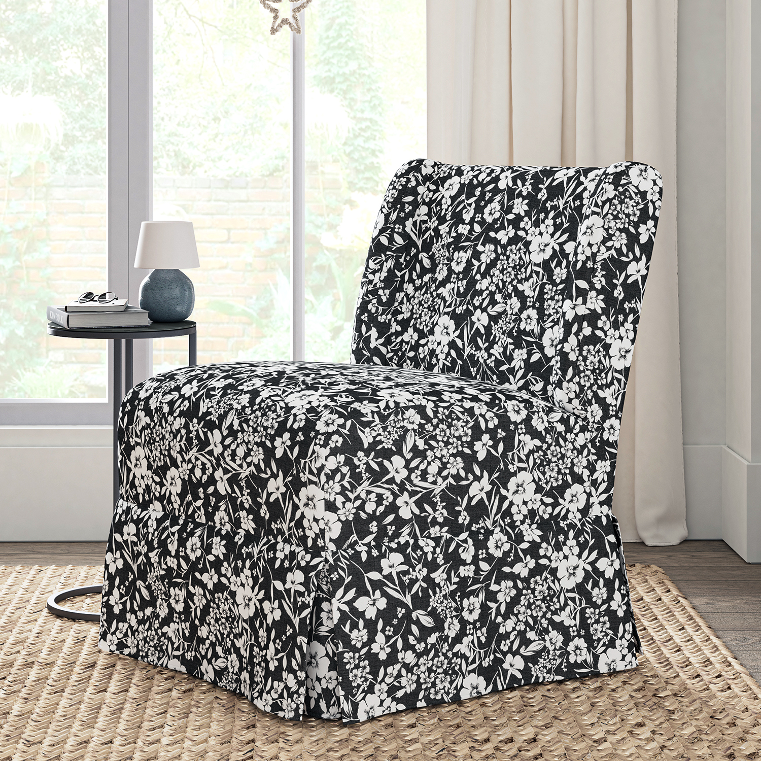Edwin Black Washable Slipcover Dining Slipper Chair 1 Edwin Black Washable Slipcover Dining Slipper Chair