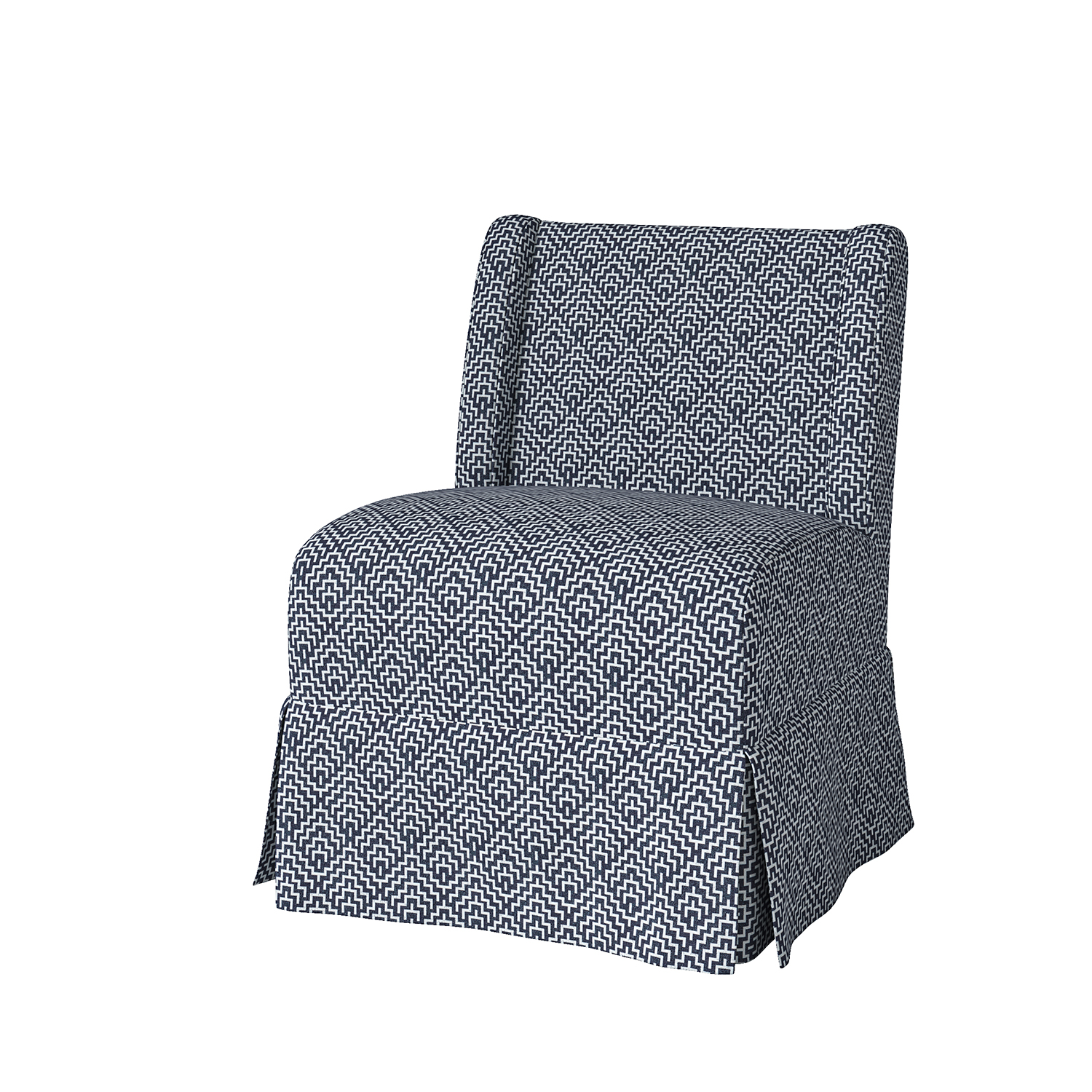 Edwin Geometric Washable Slipcover Transitional Slipper Accent Chair 2 Edwin Geometric Washable Slipcover Transitional Slipper Accent Chair - Image 2