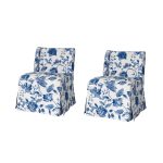 Edwin Turquoise Washable Slipcover Slipper Chairs 6 Edwin Turquoise Washable Slipcover Slipper Chairs