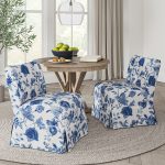 Edwin Turquoise Washable Slipcover Slipper Chairs 7 Edwin Turquoise Washable Slipcover Slipper Chairs