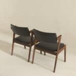 Mid Century Black Leather Dining Chairs Solid Wood (Set of 2) 13 Mid Century Black Leather Dining Chairs Solid Wood (Set of 2)