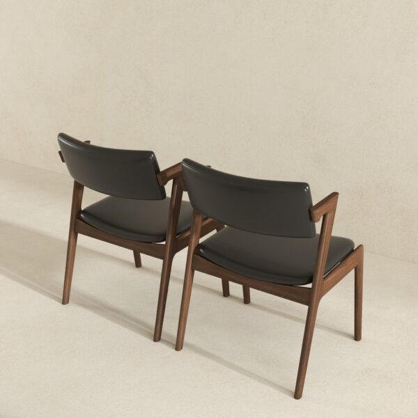 EdwinblackLeatherDiningChair 1