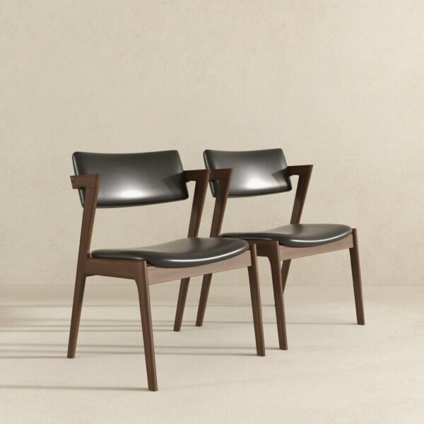EdwinblackLeatherDiningChair 3