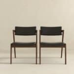 Mid Century Black Leather Dining Chairs Solid Wood (Set of 2) 15 Mid Century Black Leather Dining Chairs Solid Wood (Set of 2)