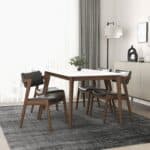 Mid Century Black Leather Dining Chairs Solid Wood (Set of 2) 10 Mid Century Black Leather Dining Chairs Solid Wood (Set of 2)