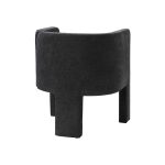 Eggert Charcoal Chenille Segmented Three-Legged Dining Chair 8 Eggert Charcoal Chenille Segmented Three-Legged Dining Chair