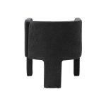 Eggert Charcoal Chenille Segmented Three-Legged Dining Chair 9 Eggert Charcoal Chenille Segmented Three-Legged Dining Chair