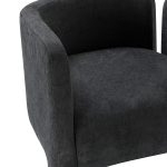 Eggert Charcoal Chenille Segmented Three-Legged Dining Chair 10 Eggert Charcoal Chenille Segmented Three-Legged Dining Chair