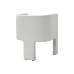 Eggert Ivory Chenille Segmented Three-Legged Dining Chair 8 Eggert Ivory Chenille Segmented Three-Legged Dining Chair