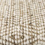 Ekani 16.0L x 16.0W x 16.0H Cream/Beige Cotton Pouf