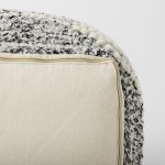Ekiya 16.0L x 16.0W x 16.0H Black/White Yarn and Wool Patterened Pouf