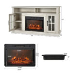 Electric Fireplace TV Stand with Storage for TVs Up to 65 Inch