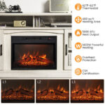 Electric Fireplace TV Stand with Storage for TVs Up to 65 Inch