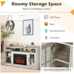 Electric Fireplace TV Stand with Storage for TVs Up to 65 Inch