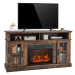 Electric Fireplace TV Stand with Storage for TVs Up to 65 Inch