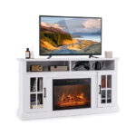 Electric Fireplace TV Stand with Storage for TVs Up to 65 Inch