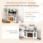 Electric Fireplace TV Stand with Storage for TVs Up to 65 Inch