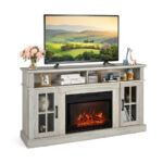 Electric Fireplace TV Stand with Storage for TVs Up to 65 Inch