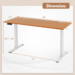 Electric Sit Stand Desk with Adjustable Heights and Memory Settings