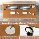 Electric Sit Stand Desk with Adjustable Heights and Memory Settings