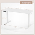 Electric Sit Stand Desk with Adjustable Heights and Memory Settings