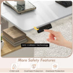 Electric Sit Stand Desk with Adjustable Heights and Memory Settings