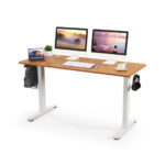 Electric Sit Stand Desk with Adjustable Heights and Memory Settings