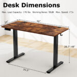 Adjustable Electric Standing Desk with Memory Settings and Cable Management