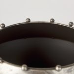 Elio 12.2H Large Champagne Metal W/Studs Vase