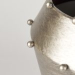 Elio 12.2H Large Champagne Metal W/Studs Vase