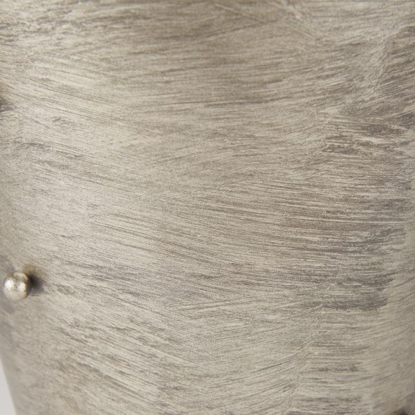 Elio 12.2H Large Champagne Metal WStuds Vase 6