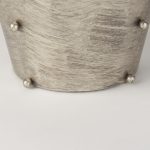 Elio 12.2H Large Champagne Metal W/Studs Vase