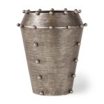 Elio 9.1H Small Champagne Metal W/Studs Vase