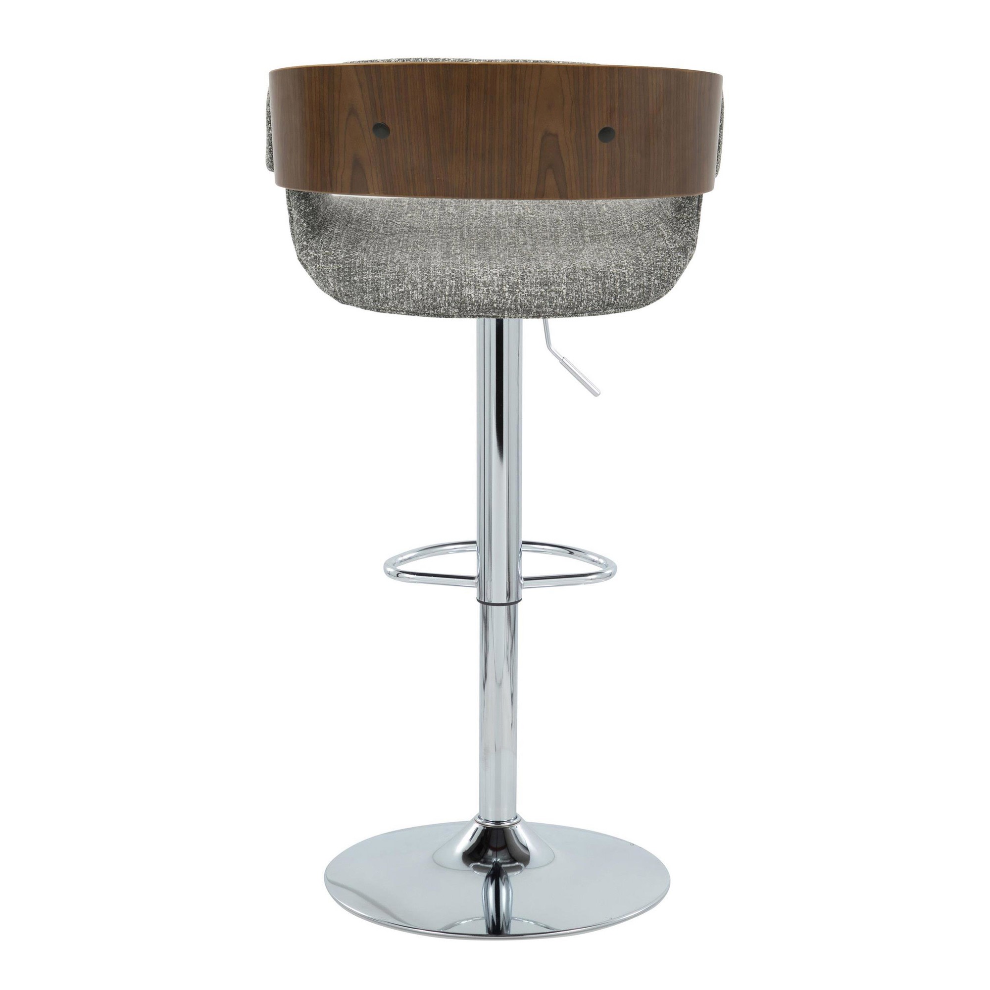 Elisa Grey Mid-Century Modern Swivel Adjustable Barstool (Set of 2) 5 Elisa Grey Mid-Century Modern Swivel Adjustable Barstool (Set of 2) - Image 5