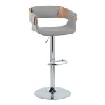Elisa Mid-Century Modern Grey Swivel Barstools w/ Oval Footrest (Set of 2) 10 Elisa Mid-Century Modern Grey Swivel Barstools w/ Oval Footrest (Set of 2)