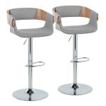 Elisa Mid-Century Modern Grey Swivel Barstools w/ Oval Footrest (Set of 2) 9 Elisa Mid-Century Modern Grey Swivel Barstools w/ Oval Footrest (Set of 2)