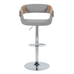 Elisa Mid-Century Modern Grey Swivel Barstools w/ Oval Footrest (Set of 2) 14 Elisa Mid-Century Modern Grey Swivel Barstools w/ Oval Footrest (Set of 2)