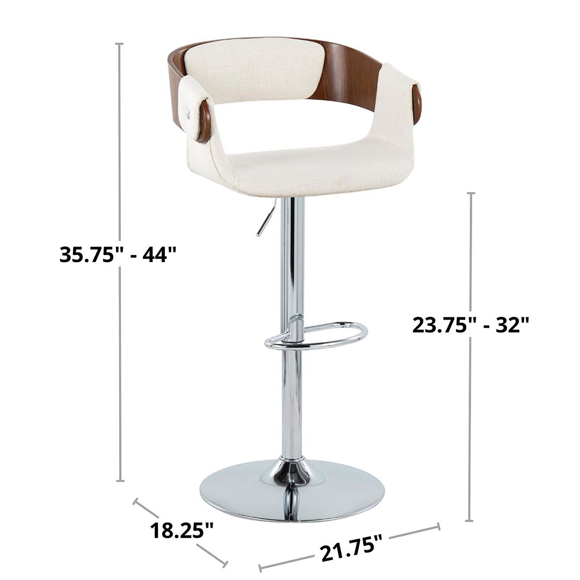 Elisa Mid-Century Modern Grey Swivel Barstools w/ Oval Footrest (Set of 2) 7 Elisa Mid-Century Modern Grey Swivel Barstools w/ Oval Footrest (Set of 2) - Image 7