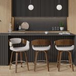 Elisa Walnut and Cream Mid-Century Modern Counter Stools (Set of 2) 11 Elisa Walnut and Cream Mid-Century Modern Counter Stools (Set of 2)