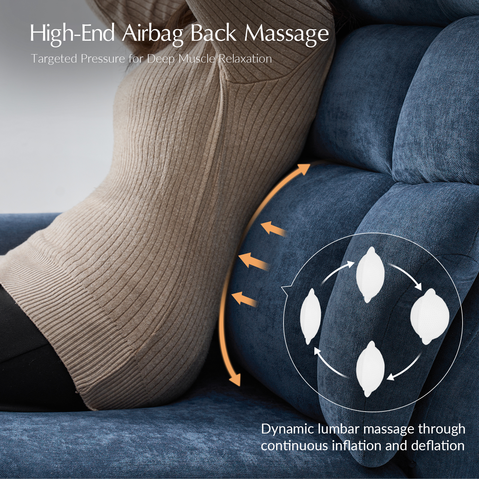 Embrace Navy Power Lift Massage Recliner with Heat 3 Embrace Navy Power Lift Massage Recliner with Heat - Image 3