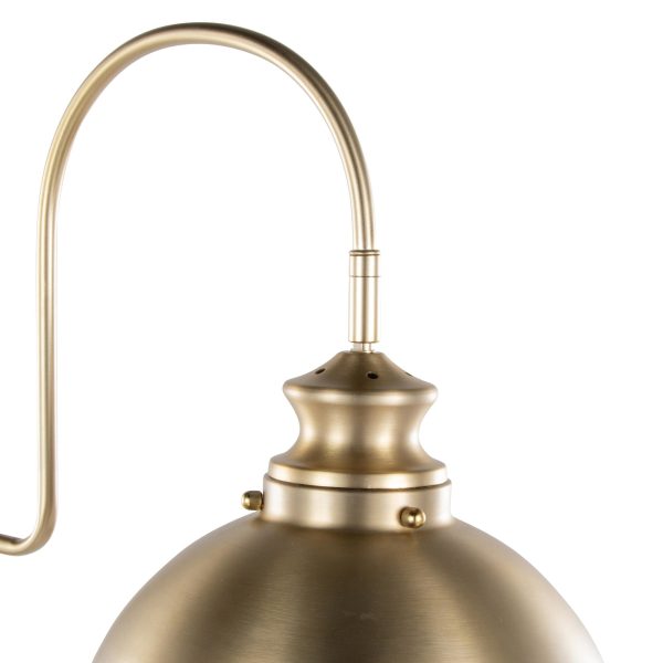 Emery 64 Contemporary Gold Metal Arched Floor Lamp 11