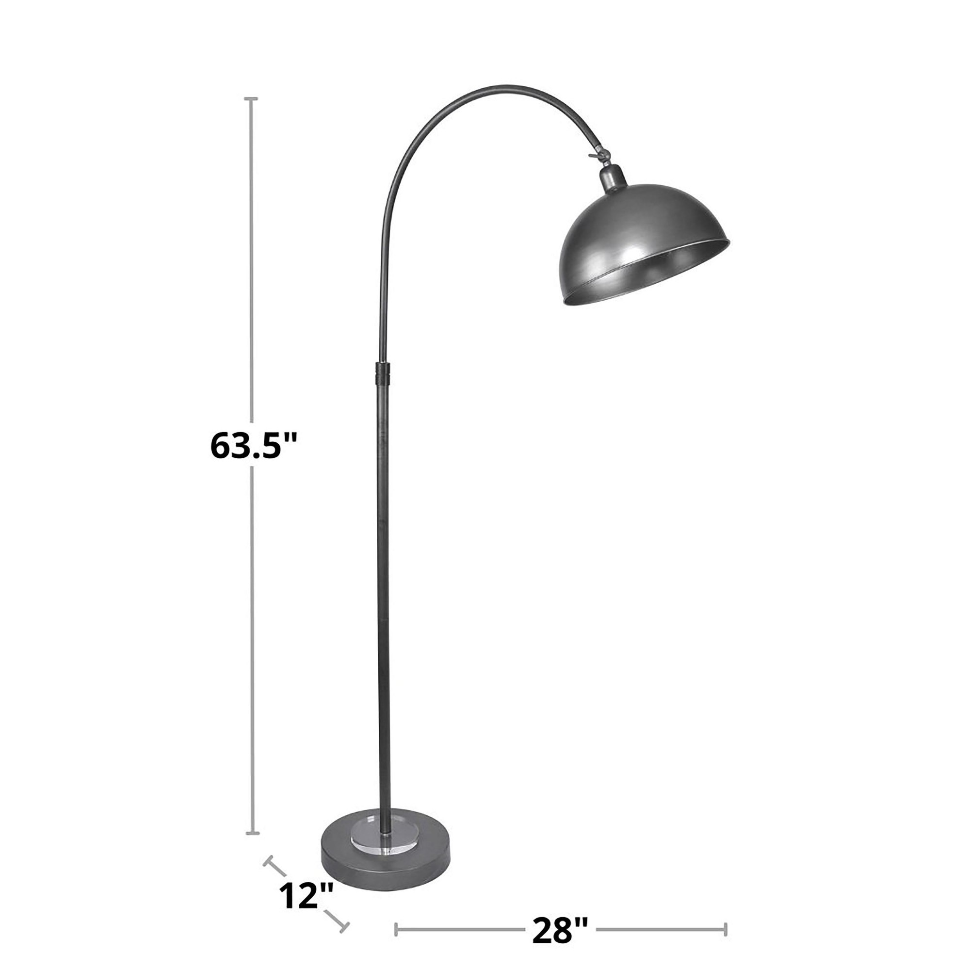 Emery 64 Contemporary Gold Metal Arched Floor Lamp 13 Emery 64 Contemporary Gold Metal Arched Floor Lamp - Image 13