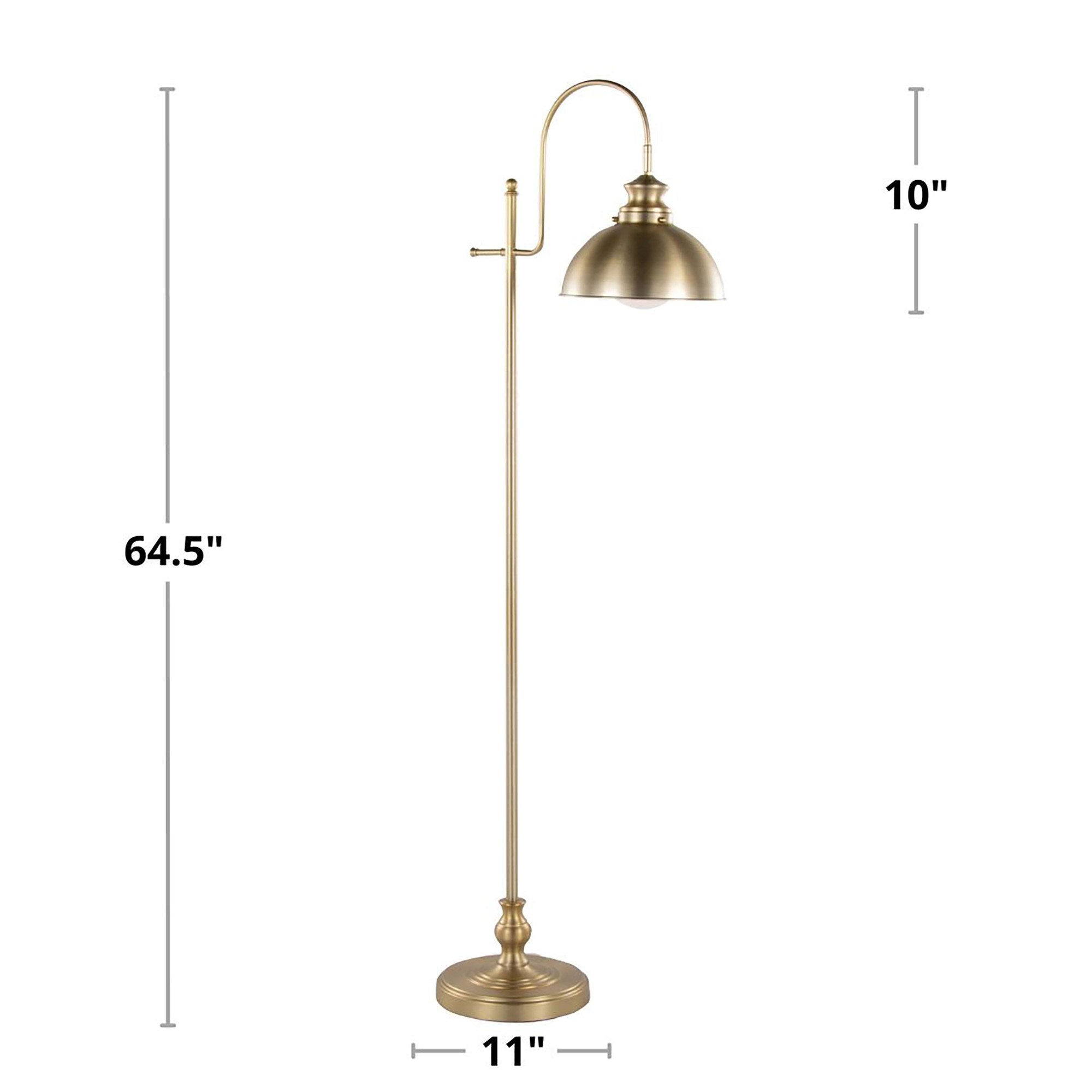 Emery 64 Contemporary Gold Metal Arched Floor Lamp 14 Emery 64 Contemporary Gold Metal Arched Floor Lamp - Image 14
